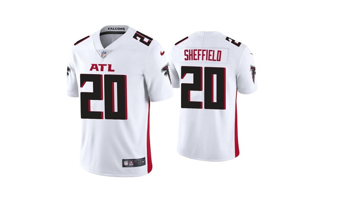 Men Atlanta Falcons #20 Kendall Sheffield Nike White Game NFL Jersey